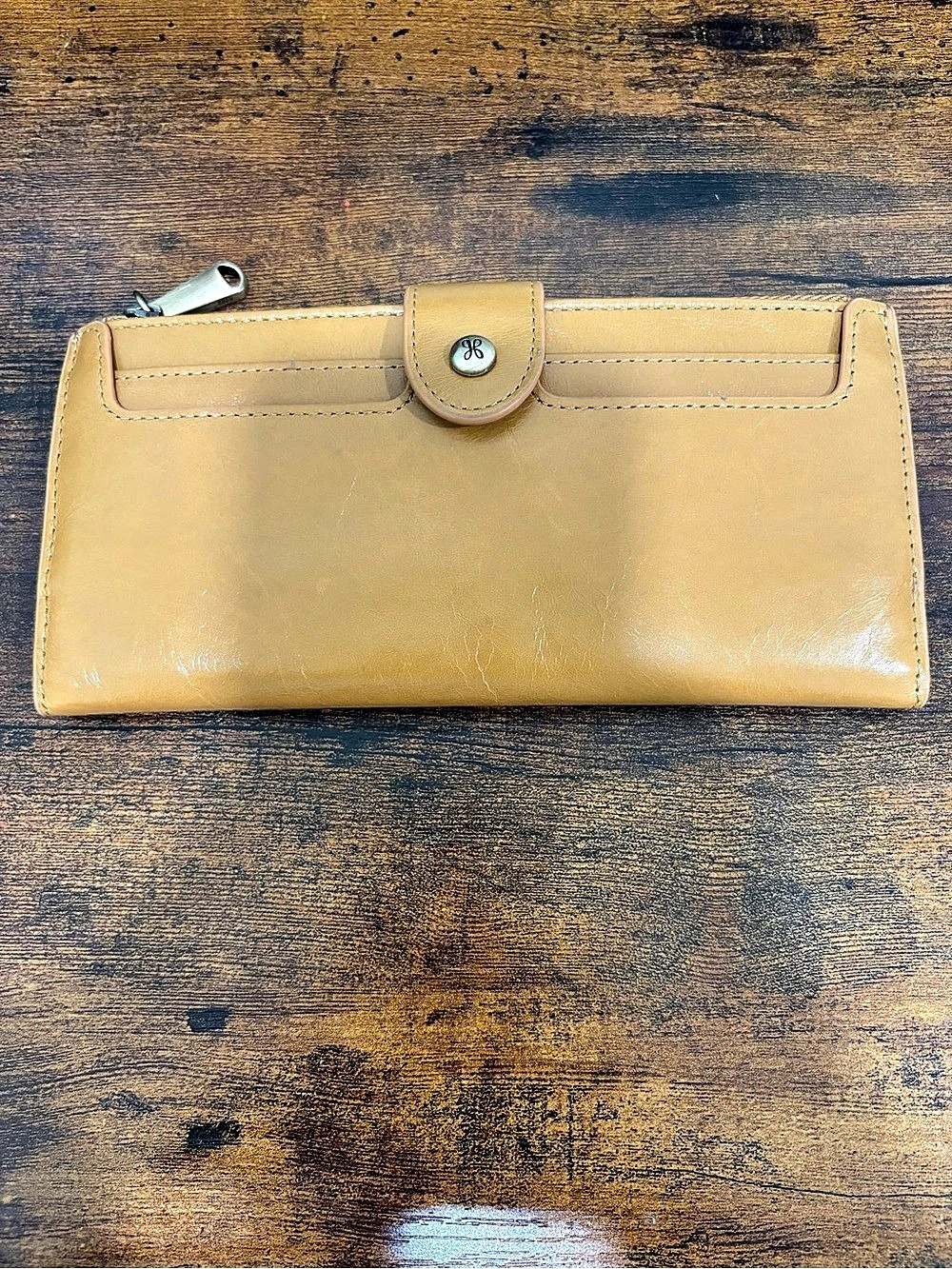 HOBO Dunn Continental Wallet Leather Brown